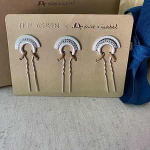 💥💥NWT Jen Atkin x C+I Crystal Pavè Fan Pin Set